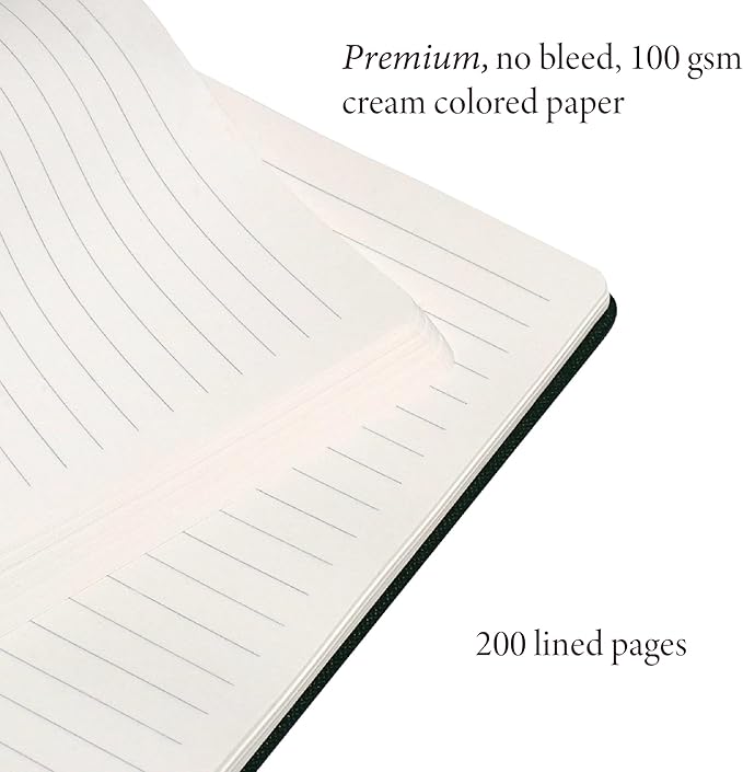 Hardcover Ruled Journal with Thick 100 gsm College Ruled Paper A5 size (8.3 inches x 5.4 inches) - Daily Writing Notebook Journal for Travel, School and Office Use - Diary Journal for Women and Men - Mustard