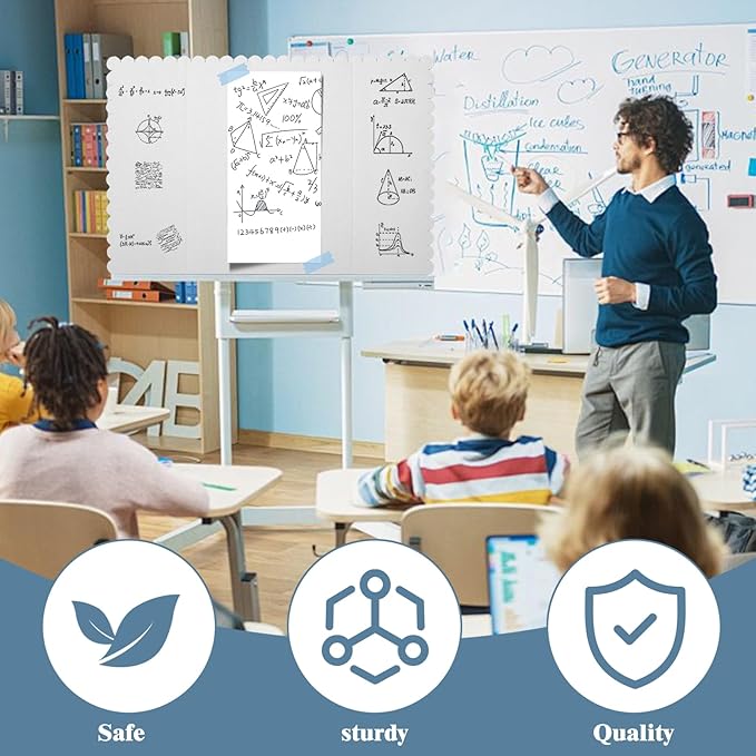 24 Pcs Foldable Presentation Boards,24x36 Inch Tri-Fold Poster Display Boards with A4 Colored Cardboard for Business Exhibits,School Projects and Photo Displays