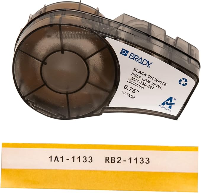 Brady M210 Portable Label Printer Bundle with Self-Laminating Wire Wrap | Protective Covering for Labels