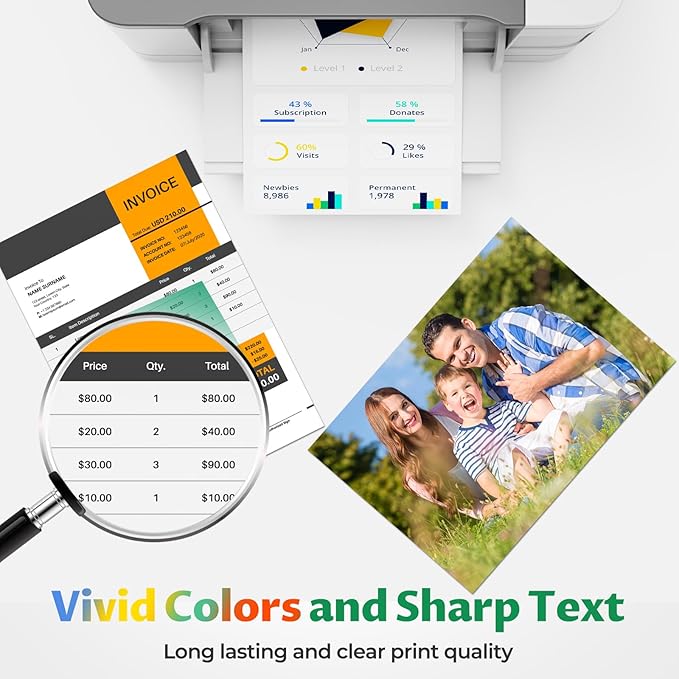 31 32XL Ink Bottle Set Compatible for Smart Tank 5101 7602 6001, Compatible for HP 31 Ink 32XL Black Ink Bottle for Smart Tank 5000 5102 7301 7001 Plus 651 570 551 455 457 450 All-in-One Printer