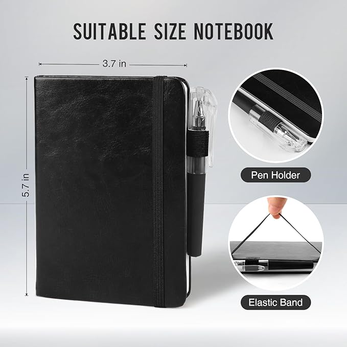 Small Notebook College Ruled, 3 Pack (3 colors) 3.7x5.7 in Pocket Notebook Journaling Notebooks Mini Hardcover Lined Note Pads with Pens for Work Business Travel and Office Supplies