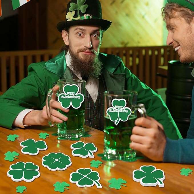 48 Pieces St. Patrick's Day Sticky Notes Shamrock Notes Pads Self-Adhesive Irish Sticky Memo Notes for School Office Home Supplies Students Teachers Presents St. Patrick's Day