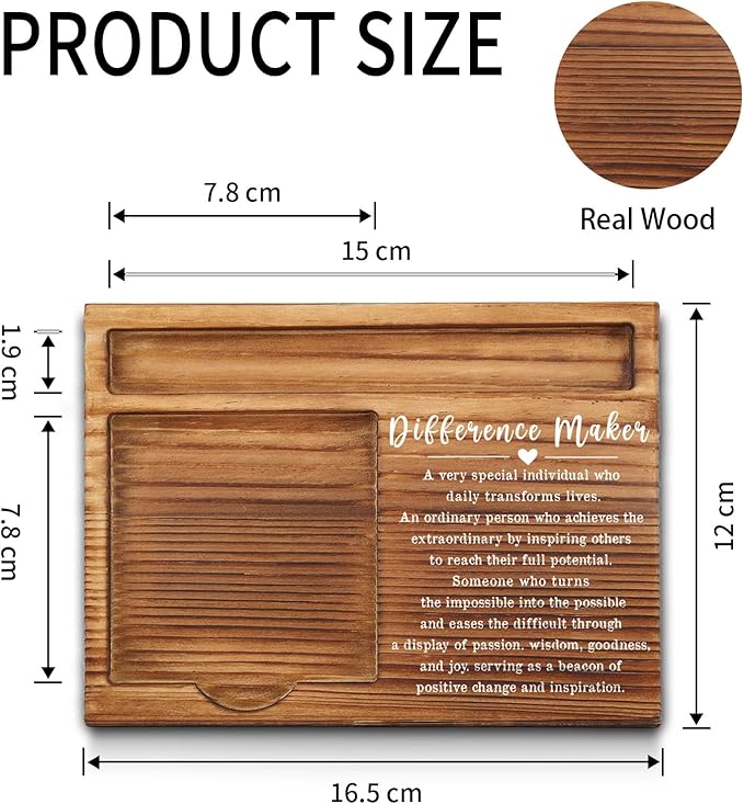 Difference Maker Gifts Sticky Note Holder Thank You Appreciation Quote Gifts for Leader Boss Women Best Mom Mentor Coach Manager Coworker Employee Teacher Self-Stick Note Pad Holders GSH17