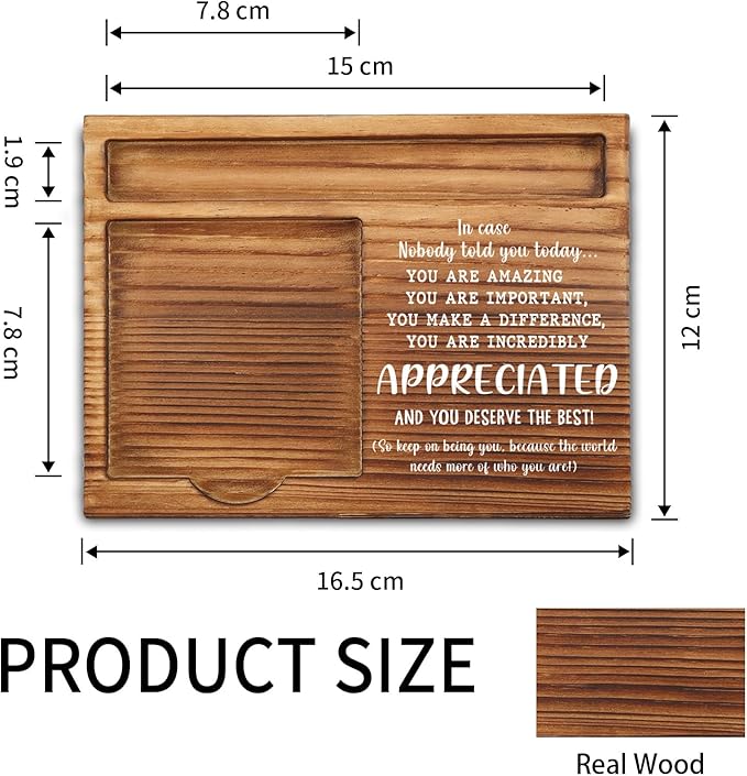 Appreciation Sticky Note Holder, Inspirational Thank You Appreciation Quote Gifts for Leader Boss Women Mentor Coach Manager Employee Coworker Self-Stick Note Pad Holders ZSS20