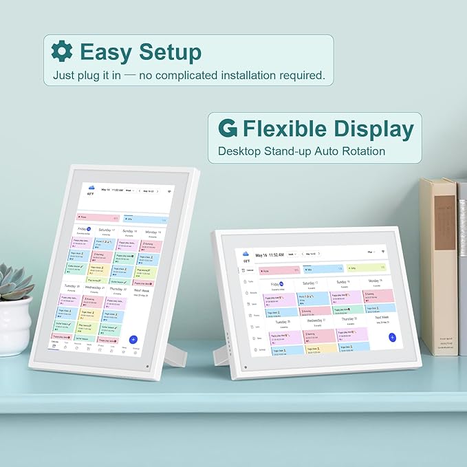 Digital Calendar, 10.1inch Smart WiFi Digital Calendar&Chore Chart, 1920 * 1080 IPS Touch Screen HD Display for Family Schedules, Share Moments Instantly from Anywhere