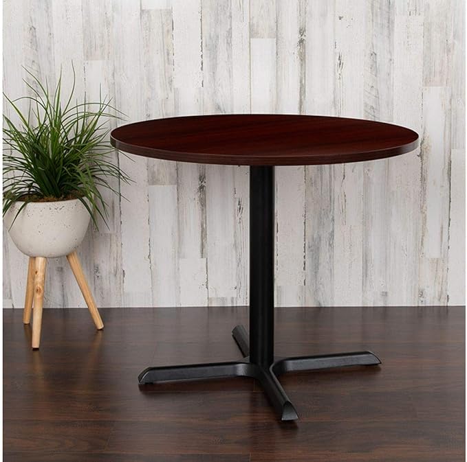 Flash Furniture Chapman 36" Round Multi-Purpose Conference Table in Mahogany