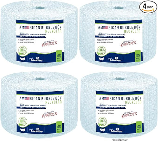 5/16 Medium Recycled Bubble Wrap - 4 rolls