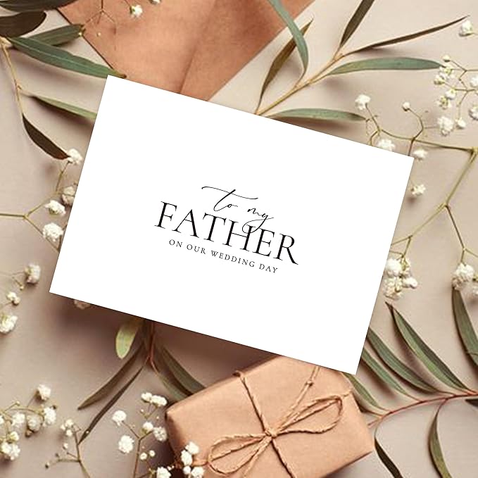 Wedding Day Card for Father, Father Of The Bride/Groom Gifts, To My Father On Our Wedding Day. （Father A）