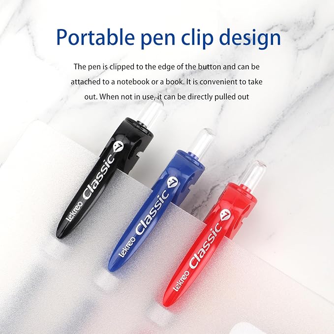 Classic Retractable Gel Roller Pens, 0.7mm Fine Point, Blue Ink (Blue Ink - 12 Packs)