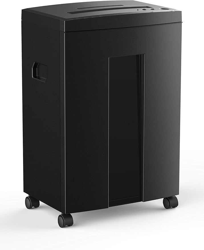 WOLVERINE 18-Sheet Shredders for Home Office Heavy Duty P-4 Security Level Crosscut Paper Shredder Paper/CD/Card Ultra Quiet Paper Shredder for Home with 6 Gallons Pullout Waste Bin SD9113(Black ETL)