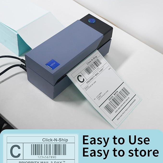 L LIKED 1000 Fanfod 4" x 6" Direct Thermal Labels Shipping Labels with Perforated Line for Rollo, Zebra, Jadens, Nelko, Munbyn, Phomemo, White