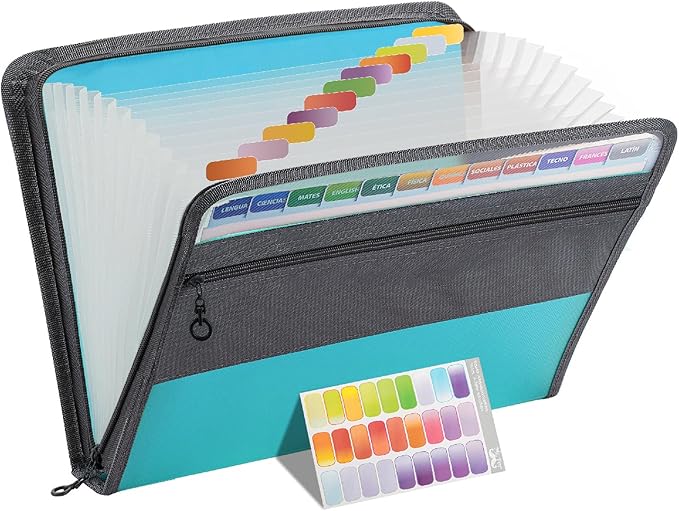 Mr. Pen- Accordion File Organizer, 13 Pockets, Green, Document Organizer, Expanding File Folder Organizer, Accordion Folders for Documents, Accordian Folder, Accordian File Organizer