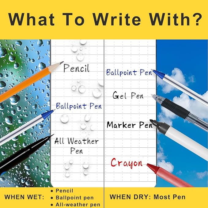 2PCS Waterproof Spiral Notebooks (4.8"x7", Orange)