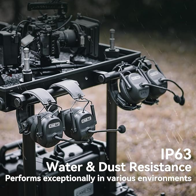 Came-TV Kuminik8 1.9GHz Wireless Intercom Headset Noise Cancellation Zero Latency Full Duplex 2 Person Team Communication with Hardcase for Church Boating TV Film Production Drone