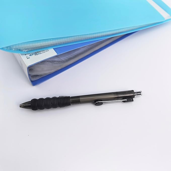 Fengtaiyuan Black Ink, 0.5mm, Retractable Gel Ink Rollerball Pens, Extra Fine, Comfortable Grip, Easy Hold, Writting Smooth, 6 Pack (BlackZS05P6)