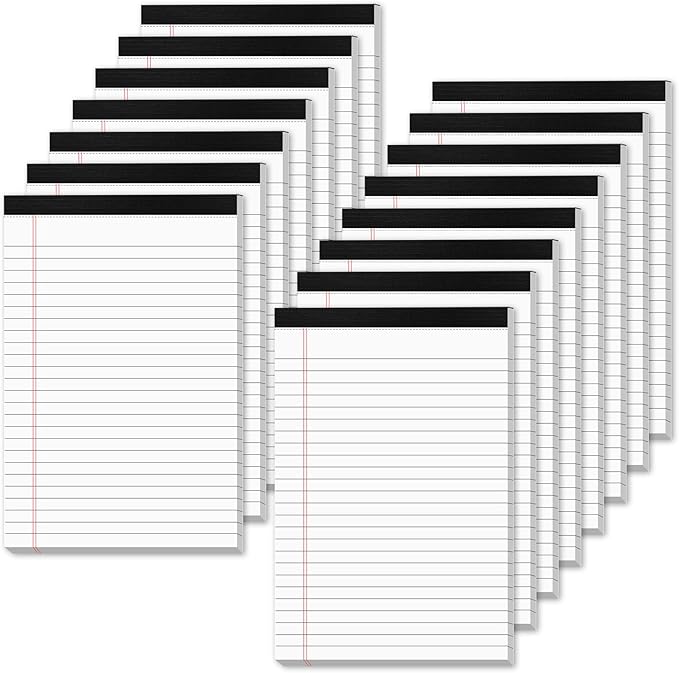 White Legal Pads 5x8 Small Note Pads 5x8 College Ruled Paper Tablets 15 Pack Writing Pads 5x8 Paper Pads Small Notepads 5x8 Notebook Paper Lined Writing Pad Small Legal Pad 5 x 8 White 30 Sheets/Pad