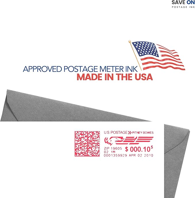 Save On Postage Ink 765-9 Compatible PB 765-9 SendPro MailStation Postage Meter Ink - Compatible PB Postage Meter Ink Cartridge for DM 300c, 400c, 450c and 475c