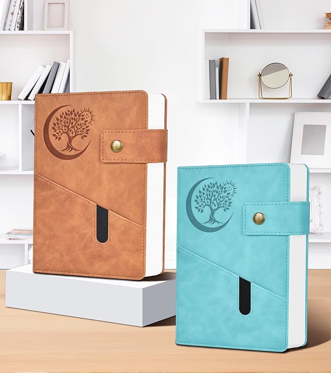 365 Page Thick Lined Journal Notebook for Men Women, B5 Large Leather Journals for Writing, Hardcover Notebooks for Work, School, Note Taking, Business, Travel Diary, College Ruled 7.6" x 10"