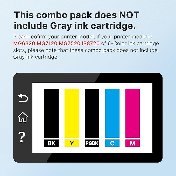 E-Z Ink Compatible Ink Cartridges Replacement for Canon 250 251 XL PGI-250XL CLI-251XL to use with PIXMA MX922 MX920 IX6820 MG5520 MG7520 IP8720 MG6620 MG6320 MG7120 (15 Pack)