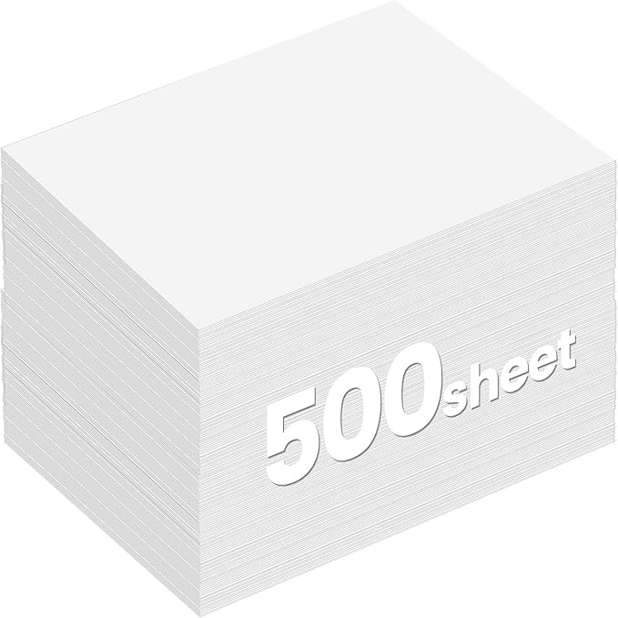 Harloon 500 Sheets Construction Paper Bulk Heavyweight A4 Size Thick Construction Paper Cardstock for DIY Craft Supplies (120 GSM,White)