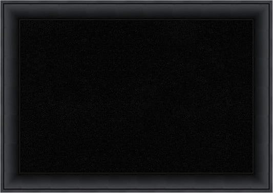 Amanti Art Black Cork Board for Wall, 19x27 Vision Board with Black Wood Frame, Medium Corkboard Office Decor for Home Organization, Modern Corkboard Pinboard to Display Items for Home Organization