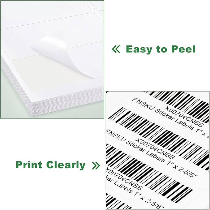 Address Labels 1" x 2-5/8" Mailing Labels for Envelopes, 900 White Printable Blank Label Stickers for Address, Mailing, Lase/Inkjet Printer, 8.5"×11" 30 Up Small Labels Per Sheet (30 Sheets)
