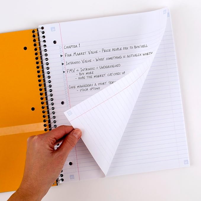 Five Star Spiral Notebook + Study App, 3 Subject, College Ruled Paper, Fights Ink Bleed, Water Resistant Cover, 8-1/2" x 11", 150 Sheets, Red (72065) (Pack of 2)