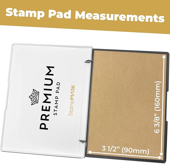 Premium Stamp Pad Large Size 3.5" x 6" - for Traditional Rubber Stamps - Felt Pad Dry