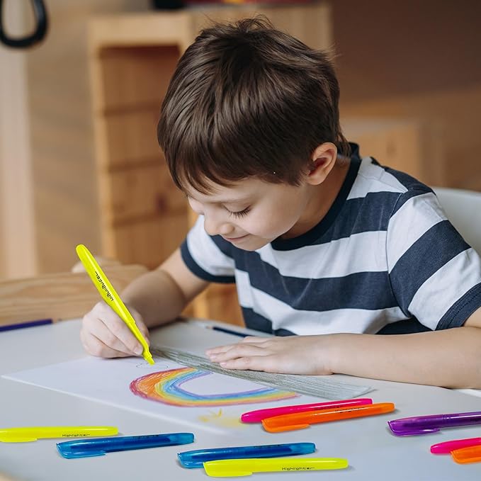 240 Pieces Highlighter Bulk Assorted Colors Highlighter Markers Chisel Tip Highlighters Pens Bundle for School Classroom Office (240)