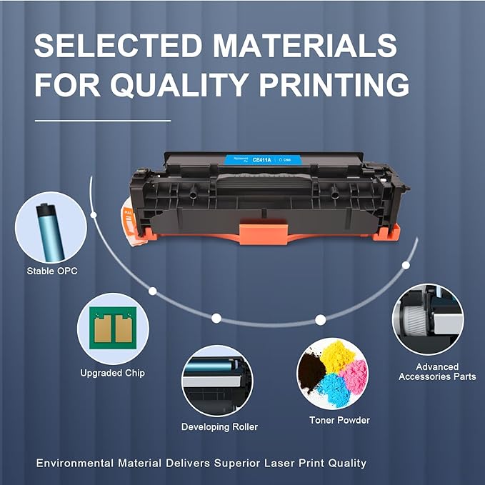 305A Toner Replacement for HP 305A Toner Cartridge 4-piece Combo Pack Compatible for HP Laserjet Pro 400 Toner Cartridges Color M451dn M451nw M451dw M475dn M475dw M351A Laserje Pro 300 MFP M375nw 305X