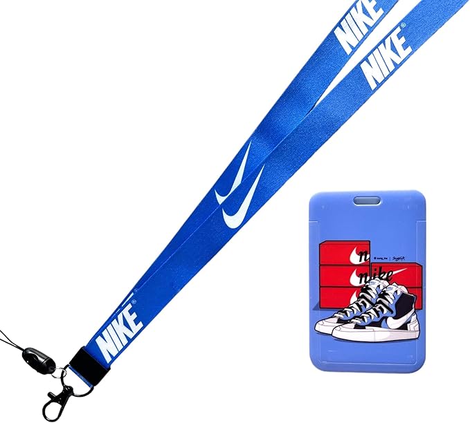 AllStyle By Patel Neck Strap Compatible Lanyard With ID Holder Suitable for Women Men Kids (Blue Lanyard + SkyBlue ID Holder)