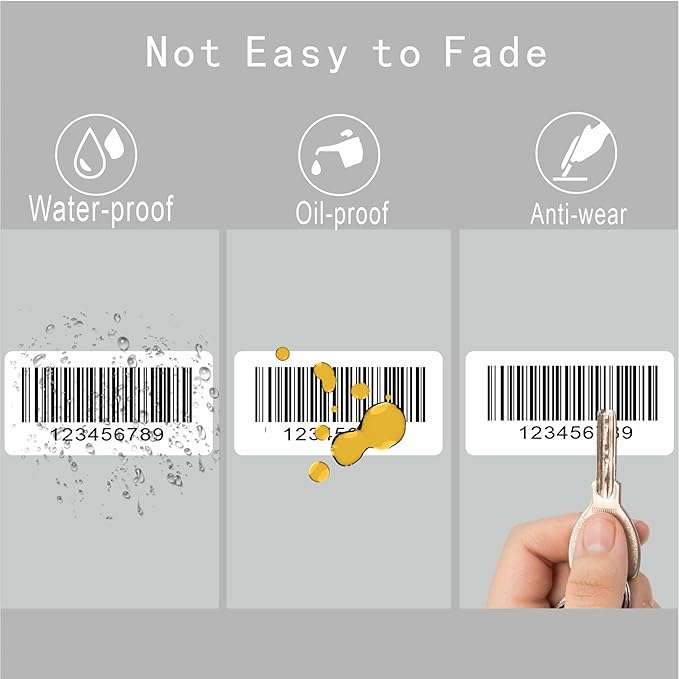 Hybsk 2x1 inch Direct Thermal Labels for Barcodes, Address, Compatible with Rollo Label Printer & Zebra Desktop Printers (2"x1",4 Rolls White)