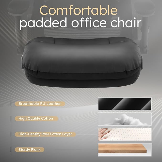 750lbs Big and Tall Office Chair- Heavy Duty Executive Chair with 5D Flip Arms and Adjustable Lumbar Support, Ergonomic Mesh High Back Desk Chair, Ergonomic Executive Home Office Computer Chair