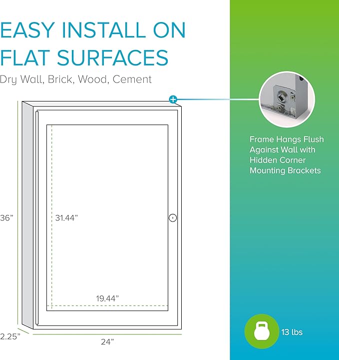Ghent 36"x24" 1-Door Outdoor Enclosed Vinyl Bulletin Board, Shatter Resistant, with Lock, Satin Aluminum Frame - Ivory (PA13624VX-185), Made in The USA