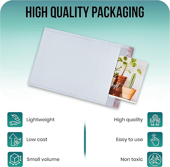 Levex - #0000 4" x 6" [5 Pack] Poly Bubble Mailers, Padded Envelope Mailers, Packing Envelope & Mailing Bags for Shipping