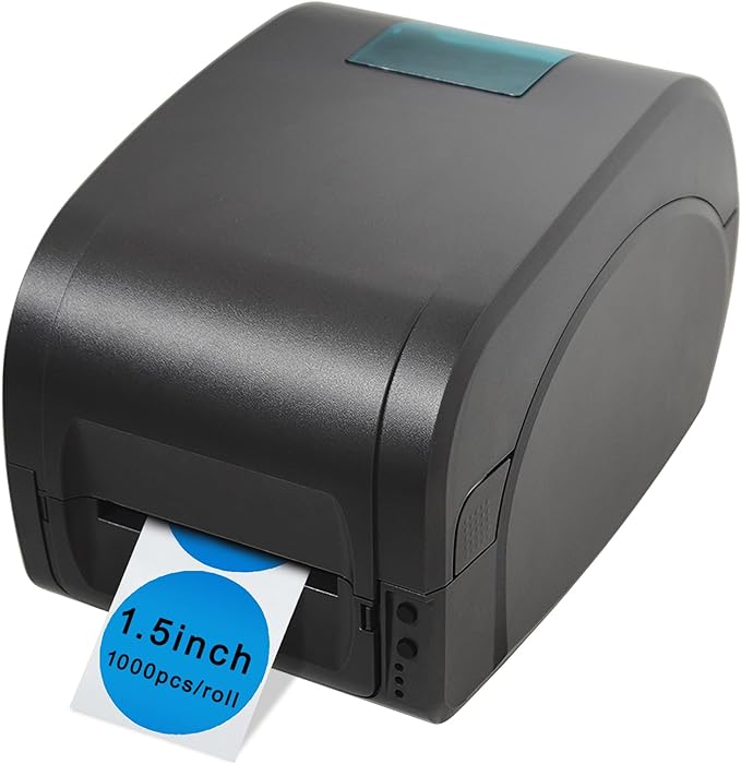 Hybsk 1.5 inch Circle Color Direct Thermal Stickers Shipping Labels for Barcodes,Name Tag,DIY Logo Design,Inventory– Compatible with Zebra,Rollo,Munbyn,and More-1000 pcs (1.5 inch,Blue)