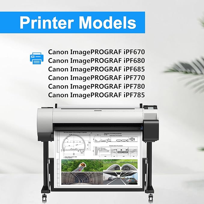 LCL PFI-107 Matte Black 130-ml Ink Cartridge Replacement for Canon PFI-107 PFI-107MBK PFI107MBK for Canon ImagePROGRAF iPF670 iPF680 iPF685 iPF770 iPF780 iPF785 Printers (1-Pack)