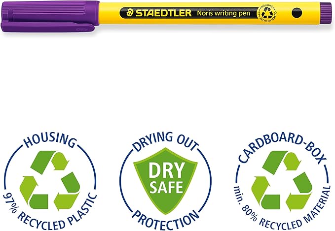 STAEDTLER 307-6 CT50 Noris Handwriting Pen - Violet (Tub of 50)
