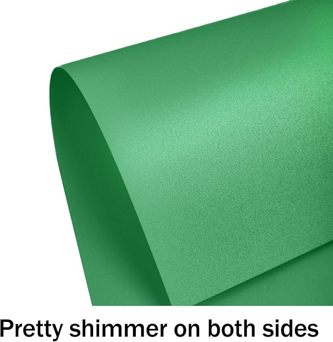 Goefun 100 Sheets Green Shimmer Cardstock 8.5 x 11, 80lb Card Stock Printer Paper for Christmas, Invitations, Certificates, Crafts, Card Making