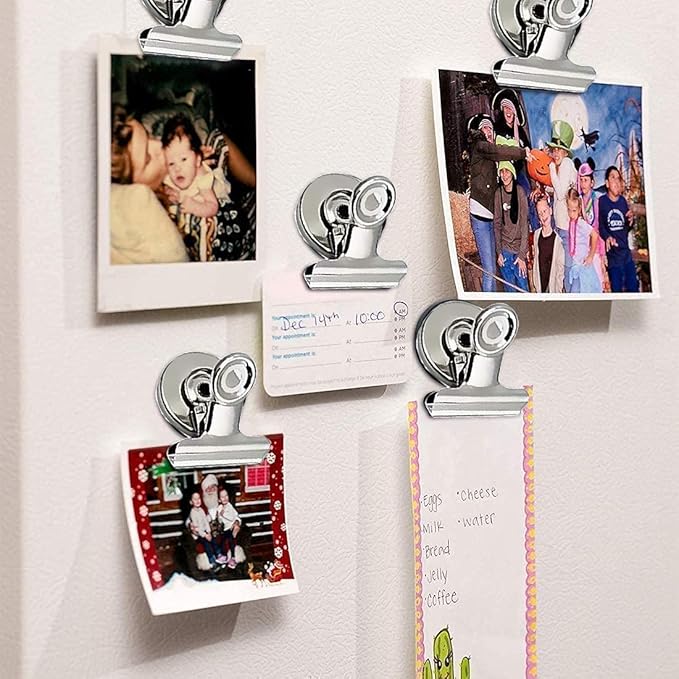VNDUEEY 12 Pack Fridge Magnet Refrigerator Magnets, Strong Magnetic Clips, Magnet Clips for Whiteboard, Locker, Photo Displays, Kitchen, Office Organizing Decorating