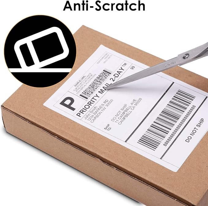 4x6 Thermal Shipping Label, Shipping Address Labels (2 Rolls of 500 4x6 Roll Labels) - Compatible with Nelko, JADENS, beeprt, ASprink, Rollo, Zebra, Omezizy and Other Thermal Printers