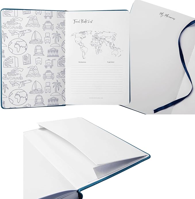 Travel Journal – Itinerary Planner Organizer & Traveling Memory Diary for Women and Men, Travel Log Book for 6 Trips with Packing Lists, Notes & Reflections, A5 Size (Undated)