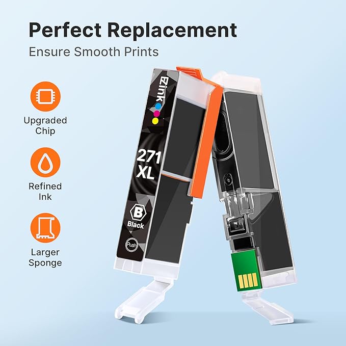 E-Z Ink 270 271 XL Ink Cartridges Compatible for Canon PGI-270XL CLI-271XL 6 Color Value Pack, use with TS9020 MG7720 TS8020 MG5720 MG5721 MG5722 MG6820 MG6821 MG6822 TS5020 TS6020 Printer