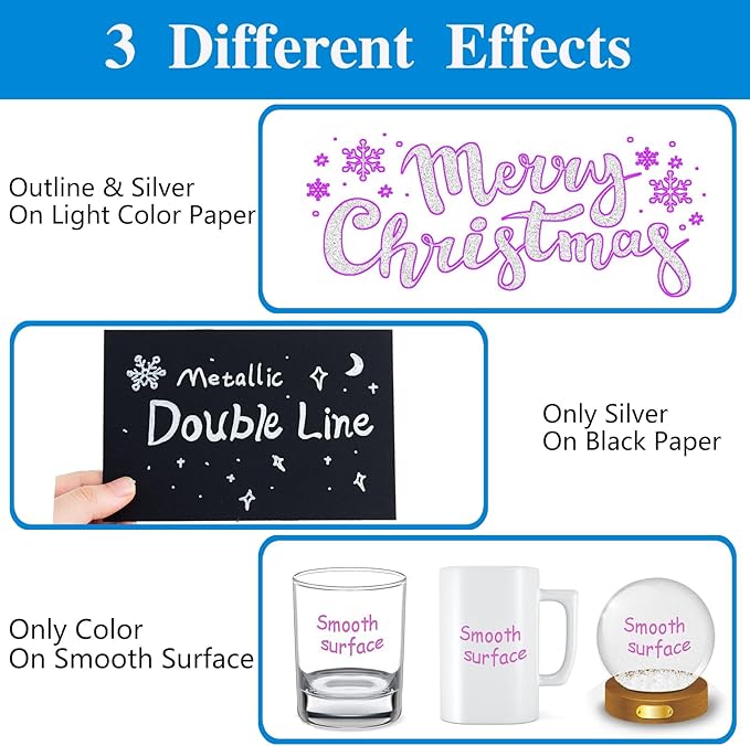 Muchcute Shimmer Markers Outline Glitter Pens:24 Christmas Stocking Stuffers Tween Teen Girl Gifts Trendy Stuff Cute Arts Crafts Art Supplies Kids Ages 4 6 8 9 10 12 14 16 Year Old Birthday Ideas 2024