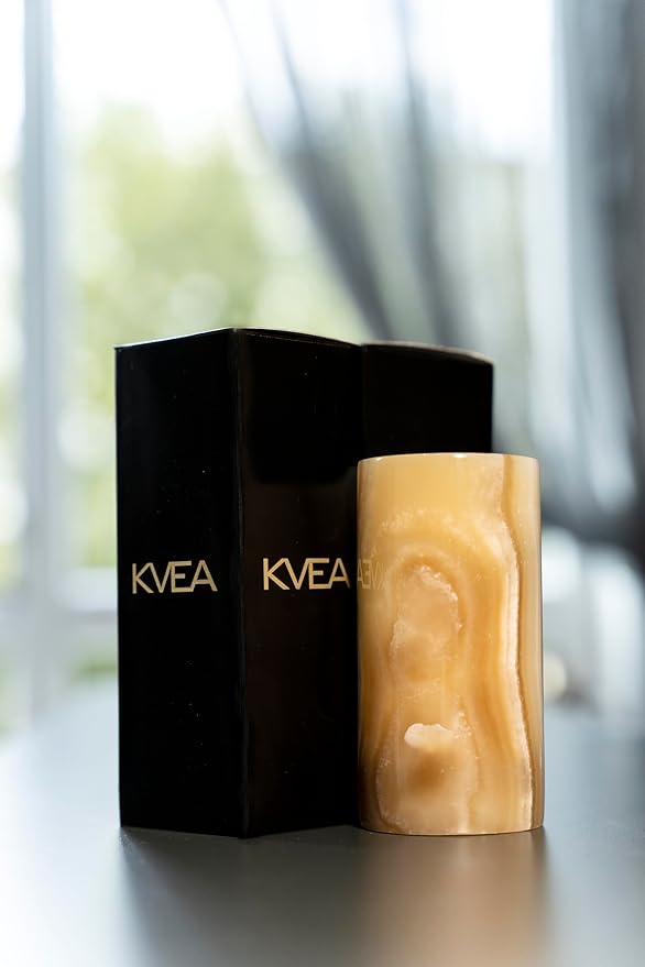 Pen Holder - Toothbrush Holder, Desk Organizer, Makeup Brush Holder, Gift for Home, Kitchen Utensil Holder, Storage Desktop, Onyx Marble, Mini Vase