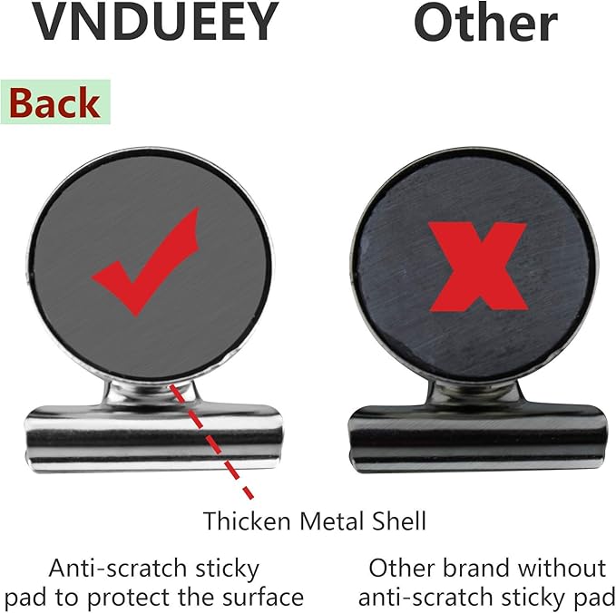 VNDUEEY 20 Pack Fridge Magnets Refrigerator Magnets, Strong Magnetic Clips for Whiteboard, Magnet Clips for Fridge, Locker, Office, Photo Displays, Heavy Duty Magnetic Clips (30mm Wide)