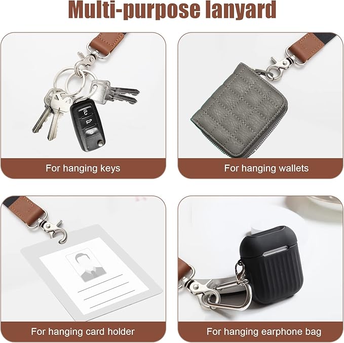 XCHIN Lanyard, Lanyards for Keys, Black Keychain Long Lanyard for Women Men, Cute Neck Lanyard for ID Badges Wallet