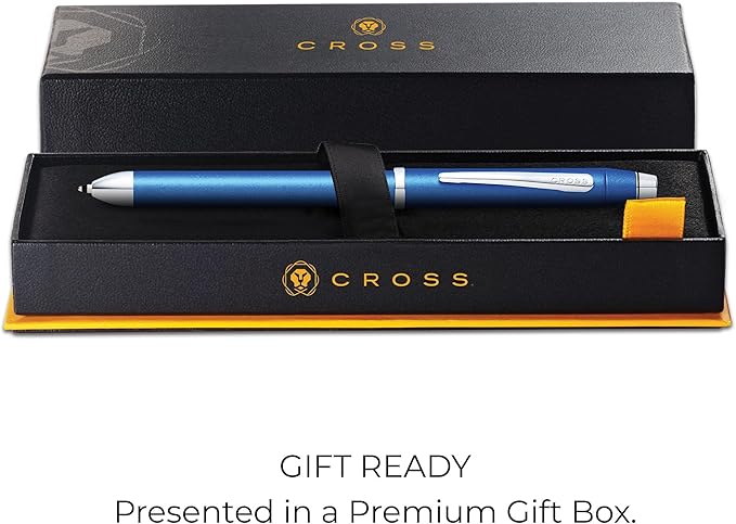 Cross Tech3+ Refillable Tech3+ Presented in a Premium Gift Box - Medium Point, Black Ink, Blue