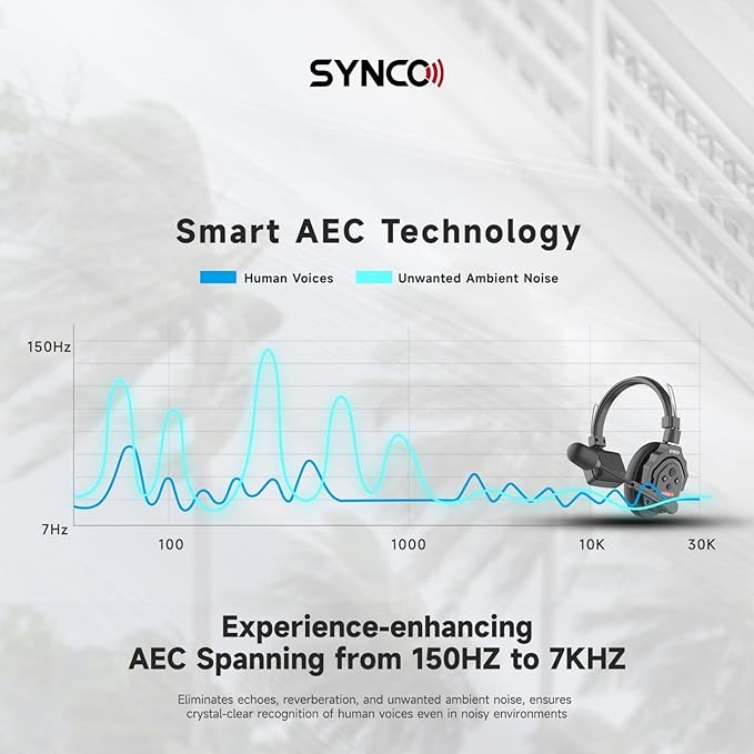 EACHSHOT SYNCO XTalk X5 2.4GHz Wireless Headset Intercom System Random Master Device 350m Operating Range for Movie Shoot Live Show Stage Performance Real-time Monitoring (5Pcs)