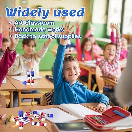 72 Pack Glue Sticks Bulk for Kids, Disappearing Purple Glue Sticks for Classroom and Teacher Supplies.Dries Clear, Non-Toxic, Washable, Back to School Supplies and Classroom Must Haves